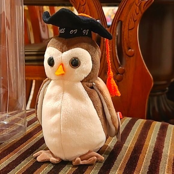 Ty WISE the Owl Class of 98 Beanie Baby - Picture 1 of 7